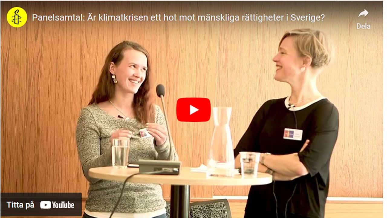 Panelsamtal 2022: Är klimatkrisen ett hot mot mänskliga rättigheter i Sverige?